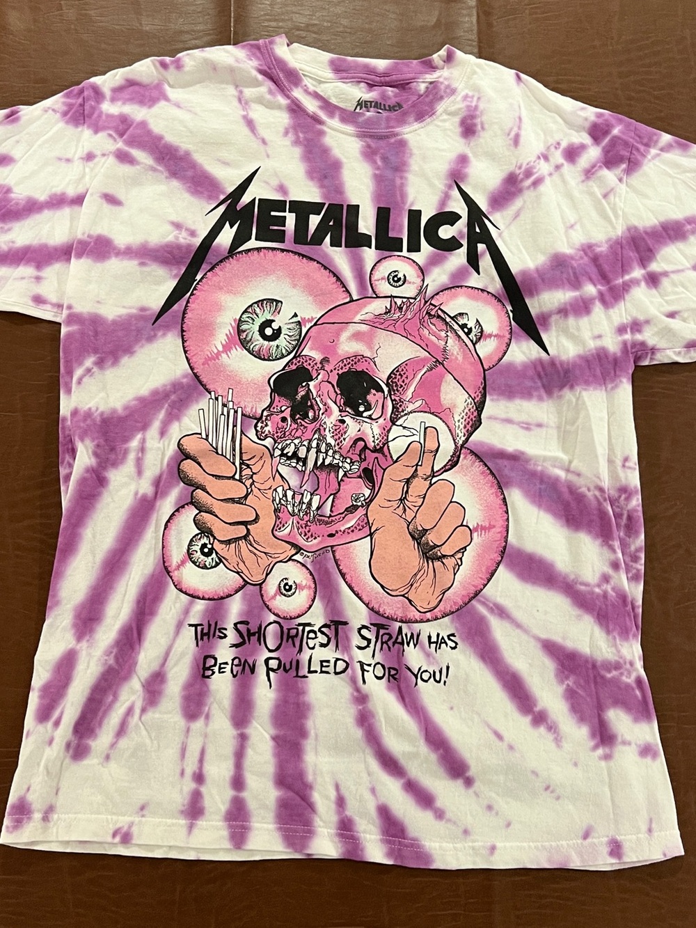 Metallica The Shortest Straw Purple Tie Dye Shirt - Medium